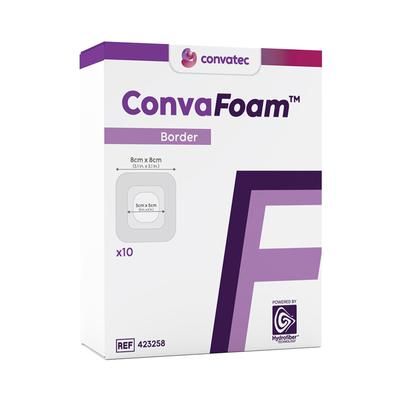 ConvaFoam Border Foam Dressing 3 X 3 Inch With Border Film Backing Silicone Adhesive Square Sterile (1224512_EA)