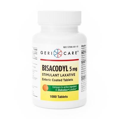 Geri-Care Laxative Unflavored Tablet 1,000 per Bottle 5 mg Strength Bisacodyl USP (1115290_BT)