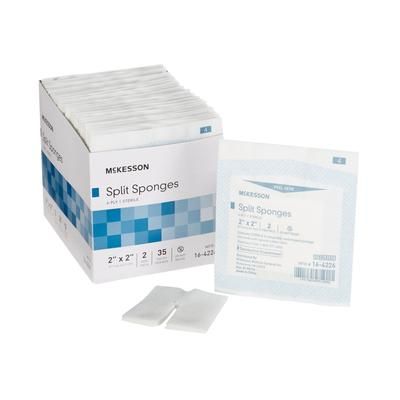 McKesson I.V. Sponge 2 X 2 Inch 6-Ply Sterile 2 per Pack (446055_BX)