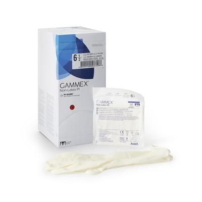 GAMMEX Non-Latex PI Surgical Glove Size 6.5 Sterile Polyisoprene Standard Cuff Length Micro-Textured White Chemo Tested (765477_BX)