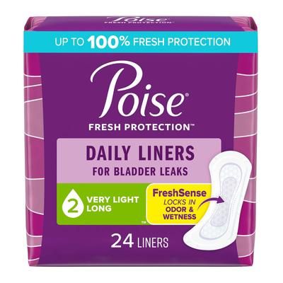 Poise Fresh Protection Bladder Control Pad 8-1/2 Inch Length Light Absorbency Sodium Polyacrylate Core One Size Fits Most (714187_PK)