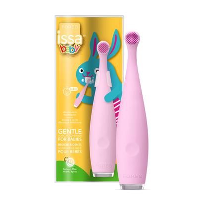 ISSA baby Sonic Toothbrush Pearl Pink Bunny Ages Birth to 4 Years Silicone (1252888_EA)