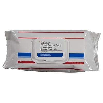 Cardinal Health Wings Personal Cleansing Wipe Soft Pack Scented 96 Count (1189850_CS)