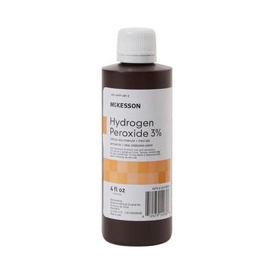 McKesson Brand Antiseptic Hydrogen Peroxide Topical Liquid 4 oz. Bottle (141564_CS)