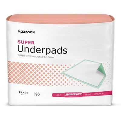 McKesson Disposable Underpad 23 X 36 Inch Fluff / Polymer Moderate Absorbency (807974_CS)