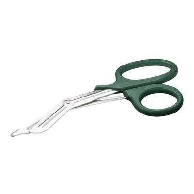 McKesson Medicut Trauma Shears Green 7-1/4 Inch Length Medical Grade Stainless Steel NonSterile Finger Ring Handle Blunt Tip / Blunt Tip (1089413_CS)