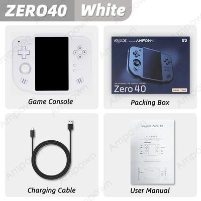 4 Inch Touchscreen Portable Android Gaming Console With WiFi And Bluetooth white 64g(1500 Games)
