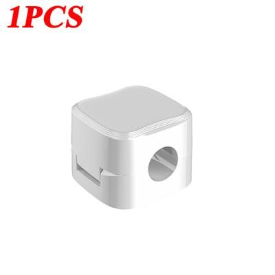 Adhesive Magnetic Cable Clip Cable Holder Wire Keeper Cord Cable Organizer For Home Office & Under Desk Cable Management 1pcs White