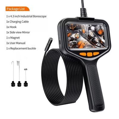 4 Inch LCD Waterproof 1080P Endoscope Borescope Camera With 6 LED Lights 5m 8mm P200