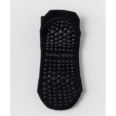 AirGrip Mesh Yoga Socks With Non Slip Sole black