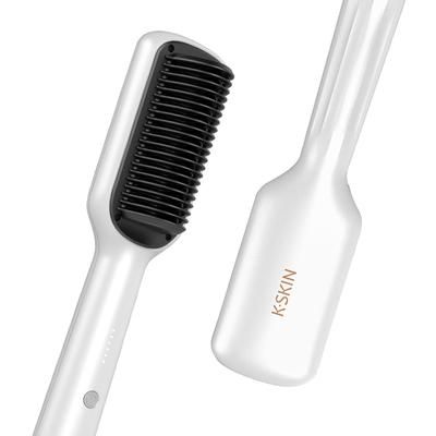 Top Hot Sale Hair Straightener 2 In 1 Mini Brush, Professional Hair Flat Iron Comb, Travel Styling Tool white