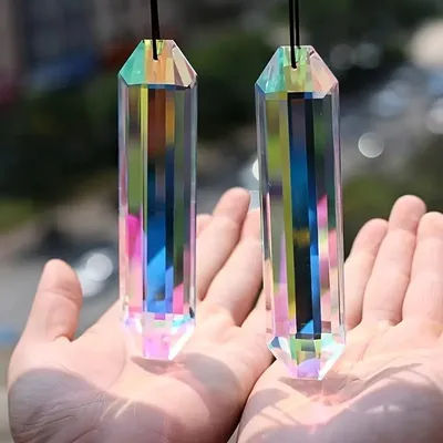 2 Pcs Crystal Rainbow Sun Catcher Prisms Stunning Window & Garden Decor 2 Pcs Crystal Rainbow Sun Catcher Prisms Stunning Window & Garden Decor