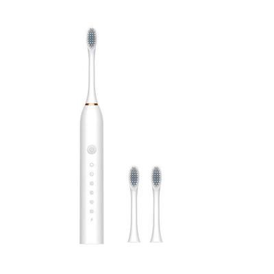 Rechargeable Electric Toothbrush For Adults Waterproof, DuPont Brush Heads, 6 Modes & High Frequency Deep Cleaning white