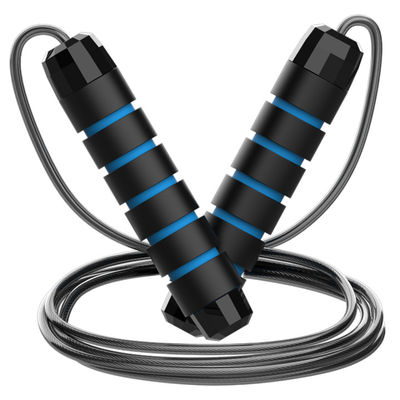 Adjustable Jump Rope For Workouts Steel Wire, Tangle Free Skipping Exercise For Home & Gym blue