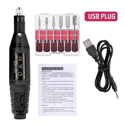 Strong Function Nail Drill Machine Set Electric Nail Sander Gel Polish Remover Tool For Manicure Pedicure Acrylic Nail black