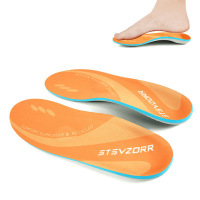 Orthopedic Arch Support Insoles For Plantar Fasciitis Relief & Flat Feet Comfort 9 10 yellow Orange
