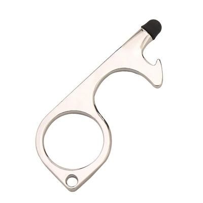 Anti Germ No Touch Key Touchless Hygiene Tool | Perfect Health & Safety Gift Silver