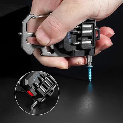 Rechargeable Keychain Work Light With Battery Display, High Lumens Portable LED Light For Camping, Hiking & Running Rechargeable Keychain Work Light With Battery Display, High Lumens Portable LED Light For Camping, Hiking & Running