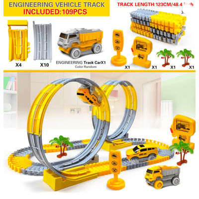 RoadFlex Electric Flexible Track Toy Childrens Interactive STEM Car Set 109 Track Set