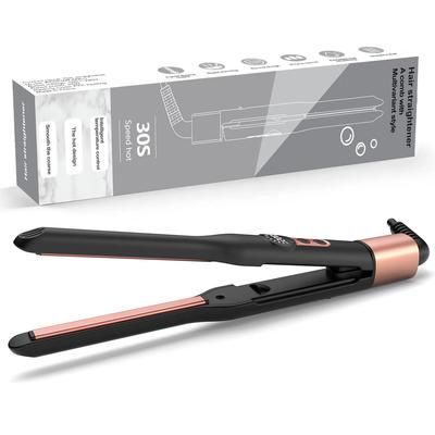 Mini Ceramic Pencil Flat Iron For Short Hair Beard And Pixie Cuts With 3 10 Inch Thin Plates au orange