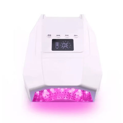 98W Cordless UV LED Nail Lamp Fast Curing Gel Dryer With Mirror Finish white