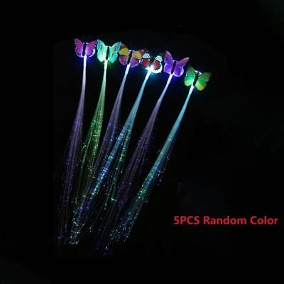 Sparkling LED Butterfly Hairpins Light Up Hair Jewelry For Parties, Festivals & Gifts 5 Pcs Random
