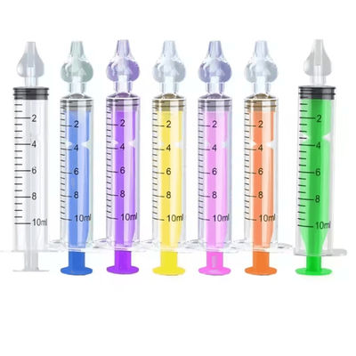 Silicone Baby Nasal Aspirator Reusable Infant Nose Cleaner Syringe And Nasal Irrigator 7 Pcs Mixed Color