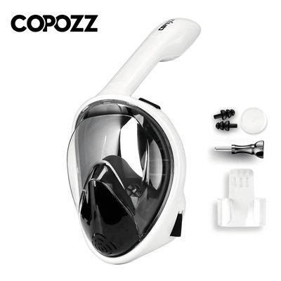 Full Face Snorkeling Mask With Anti Fog Design For Adults s m white Black