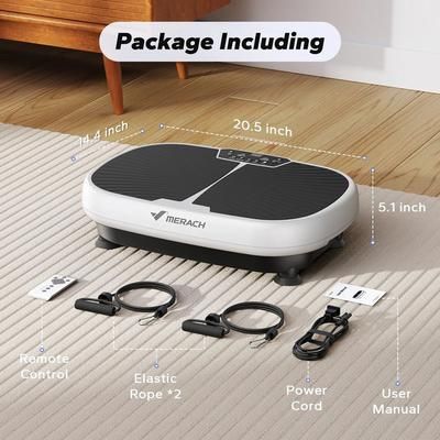MERACH Smart Vibration Plate For Weight Loss, Pain Relief, And Lymphatic Drainage white
