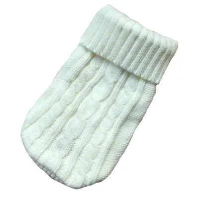 Dog Winter Clothes Knitted Pet Sweater For Small & Medium Dogs, Chihuahua & Yorkshire Puppy white 2xl(14) 4 7kg