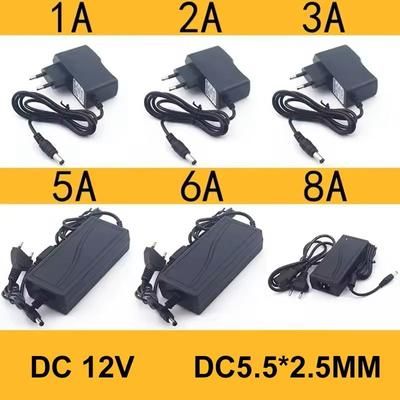 Universal Power Adapter 12V For LED Strips And CCTV With Multiple Current Options 5a 12 V us Plug