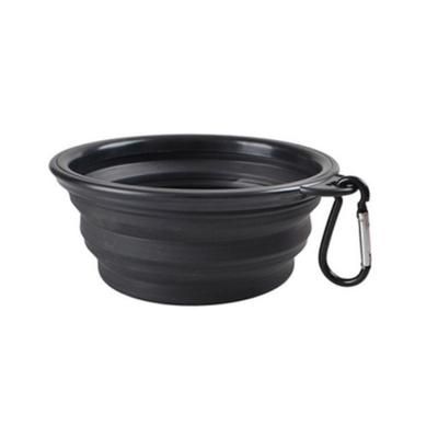 Portable Pet Food Bowl Durable TPR Bowl For Cats & Dogs | Collapsible Silicone Travel Bowl For Outdoor Water & Food black 350 Ml