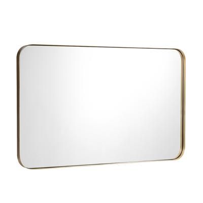 Modern Wall Mounted Rectangle Mirror With Durable Metal Frame, Stylish Bathroom Vanity & Home Decor Mirror Modern Wall Mounted Rectangle Mirror With Durable Metal Frame, Stylish Bathroom Vanity & Home Decor Mirror