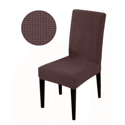FlexFit Universal Elastic Chair Cover For Dining And Living chocolate