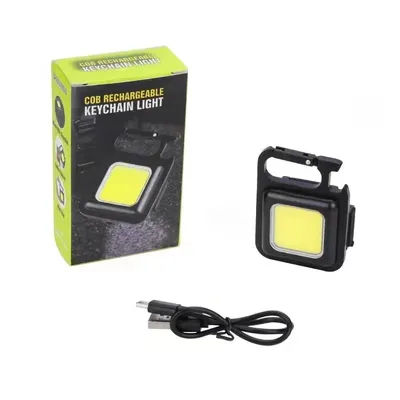Mini Portable Keychain COB Lantern, USB Rechargeable LED Camping Flashlight With Pocket Clip, Multifunctional Work Light keychain Light 1pcs