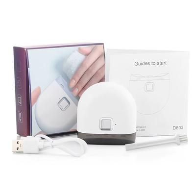Electric Nail Trimmer With LED Light Automatic Nail Clipper & Polisher For Adults And Kids white