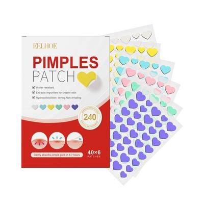 New High end Pimple Patch, Acne Patches In Heart Star Shapes, Acne Dots Patches, Moisturizes Covering Zits And Blemishes 240pcs Heart