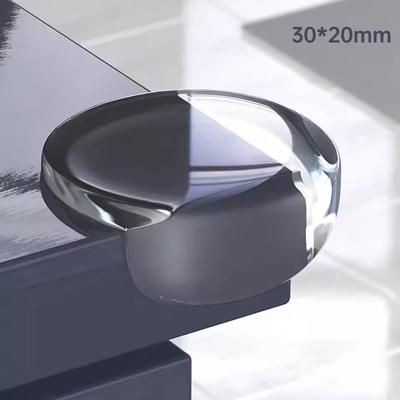 Silicone Corner Protectors For Furniture Baby Safety Cushions 4 To 20 Pack Clear Or Black round Transparent 8pc