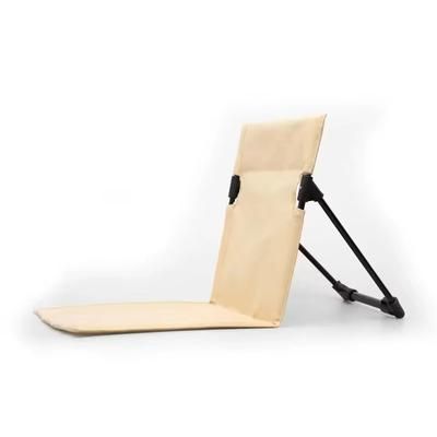 Foldable Camping Chair With Backrest And Cushion For Outdoor Garden Park Or Beach cream
