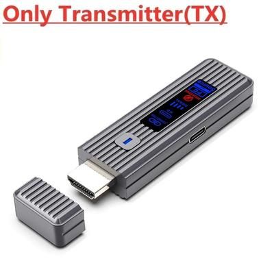 Wireless HDMI Video Dongle Adapter, Transmitter & Receiver Kit For PC, Camera, Laptop To TV, Projector, Or Monitor gray tx