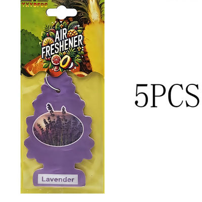 Natural Scented Car Air Freshener Hanging Perfume Fragrance Christmas Tree For Auto Interior 5pcs lavender