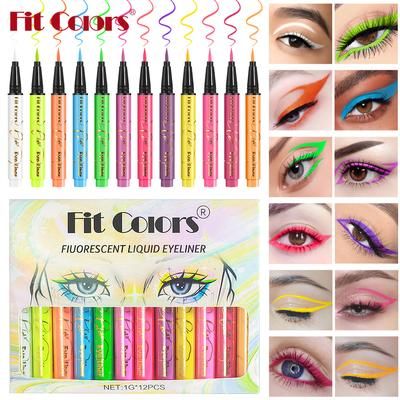 Colorful Liquid UV Waterproof Eyeliner, Fluorescent Face Body Paint Pen, Long Lasting Easy To Remove, Neon Glow Colorful Liquid UV Waterproof Eyeliner, Fluorescent Face Body Paint Pen, Long Lasting Easy To Remove, Neon Glow