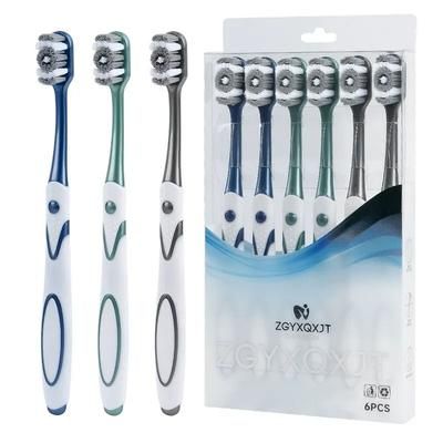 6 Pack 360 Whole Mouth Clean Toothbrush For Adults Medium Hard Bristles For Excellent Cleaning Effect & Whitening Teeth 6 Pack 360 Whole Mouth Clean Toothbrush For Adults Medium Hard Bristles For Excellent Cleaning Effect & Whitening Teeth