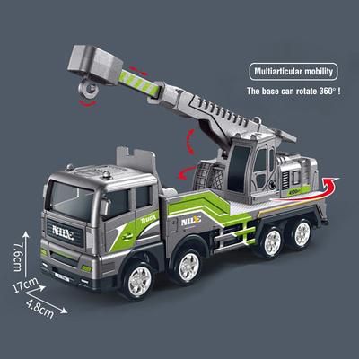 Heavy Duty Construction Toy Vehicles, Bulldozer, Truck, Excavator & Crane SetEducational Engineering Toys For Children emergency Crane