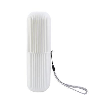 Compact Toothbrush & Toothpaste Protector, Dirt Proof Travel Case For Camping, Hiking & Daily Use white