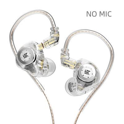 HiFi Wired Headphones Dynamic In Ear Monitor, Bass Stereo Headset For Game & Music, Noise Cancelling Earplugs clear No Mic