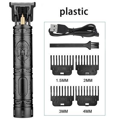 Professional T9 Hair Clipper Vintage Rechargeable Trimmer & Shaver For Men (Dragon Buddha Design black 2
