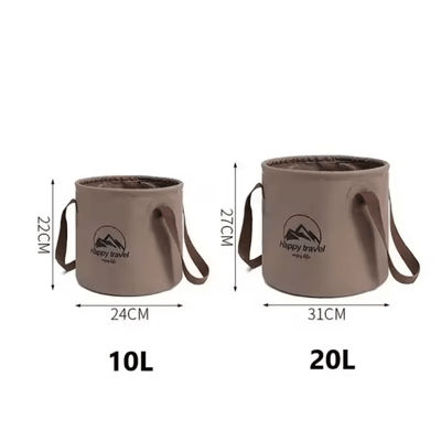 Collapsible Portable Camping Bucket Foldable Outdoor Water Carrier For Fishing And Travel mix 2pcs