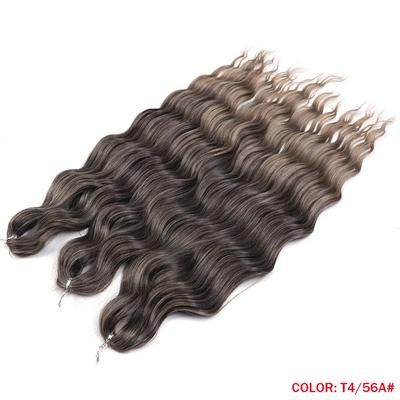 Noble Hair Synthetic Loose Deep Wave Braiding Hair Extensions Ombre Blonde Twist Crochet Curly Water Wave Braid tt2 145t 24inches 60cm