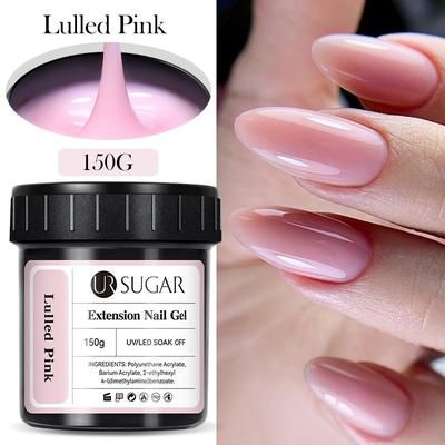 UR Sugar Deluxe Builder Gel Kit Nude & Clear Hard Extension Gel For Strong Salon Nails lulled Pink
